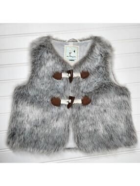 Adorable Kids' Faux Fur Vest with Toggle Closures